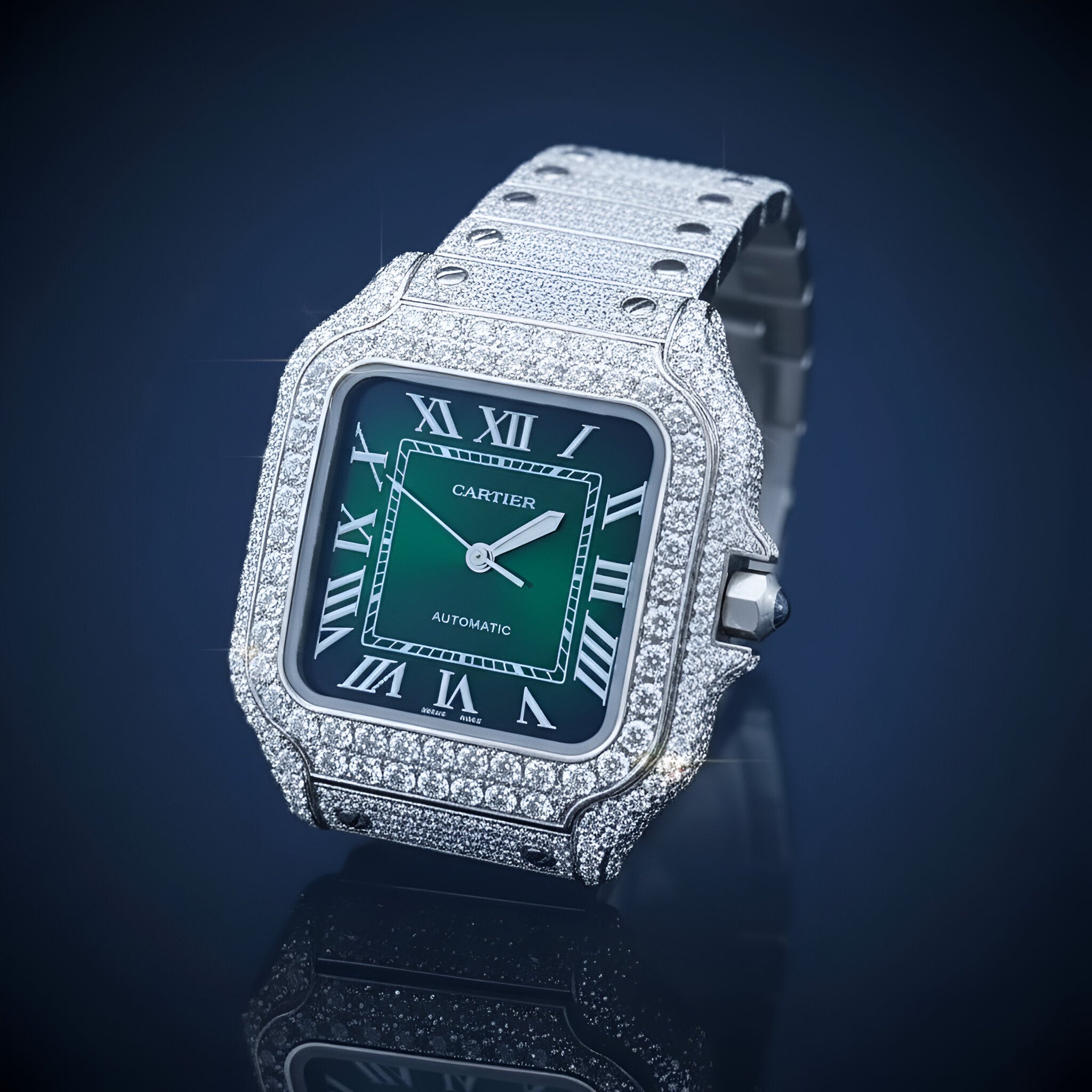 Bust Down AP Watch Two Tone Moissanite Diamonds 14K Gold VVS 41mm (Copy1)