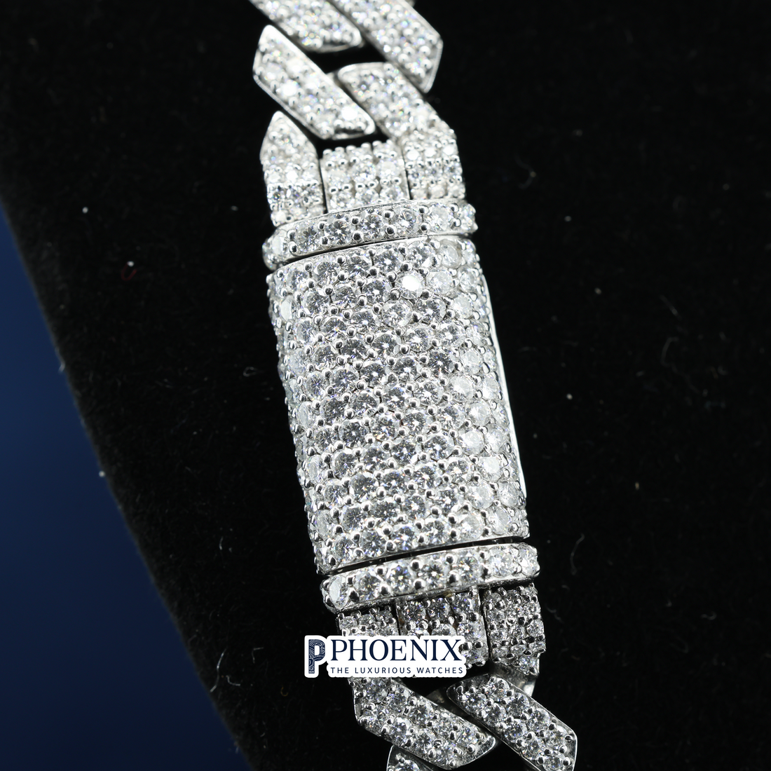 Massive 18mm Bustdown Cuban Link Chain | VVS Moissanite Drip in 925 Sterling Silver
