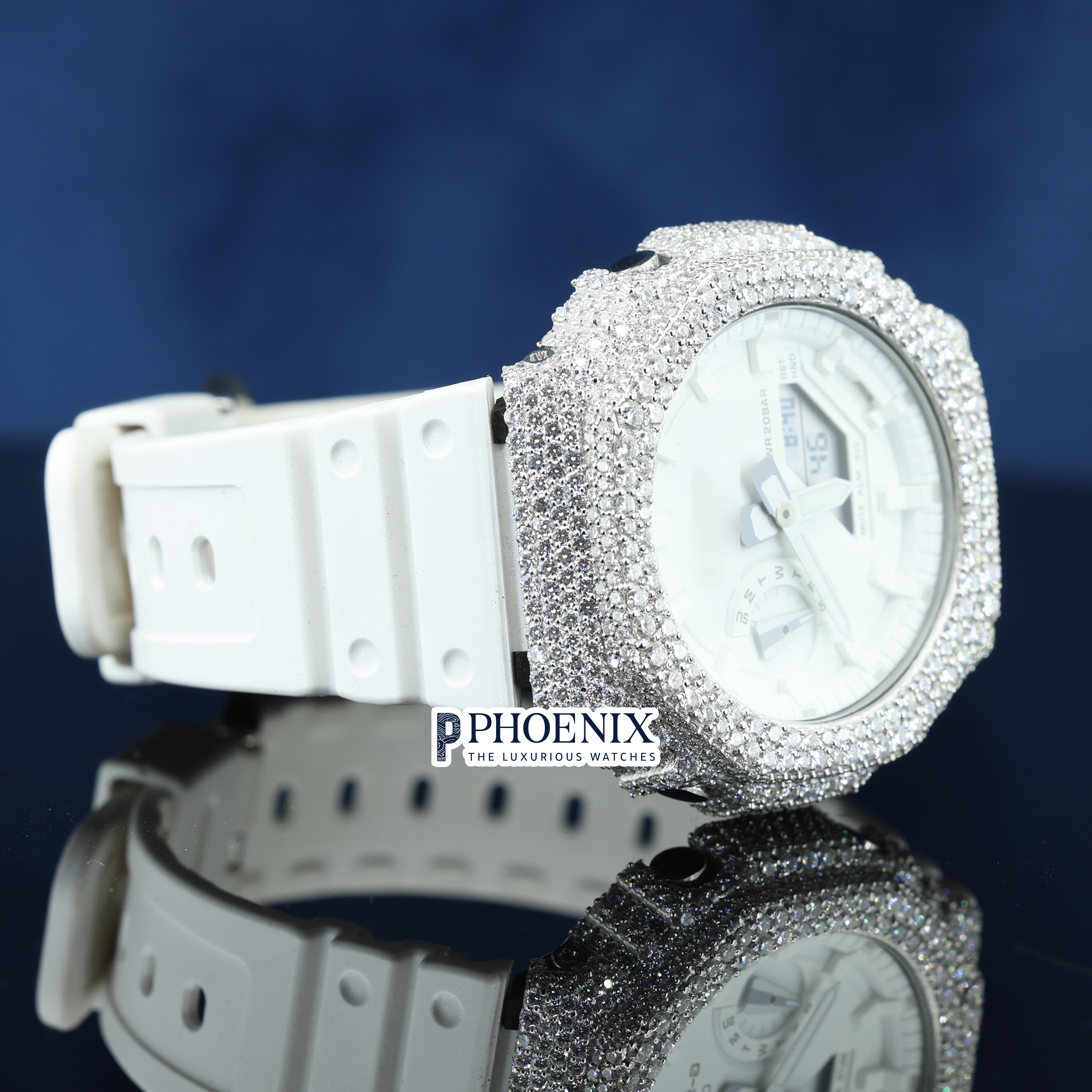 Gshock Sports Limited Edition Moissanite Diamond Digital Dial Full Iced Out Watch