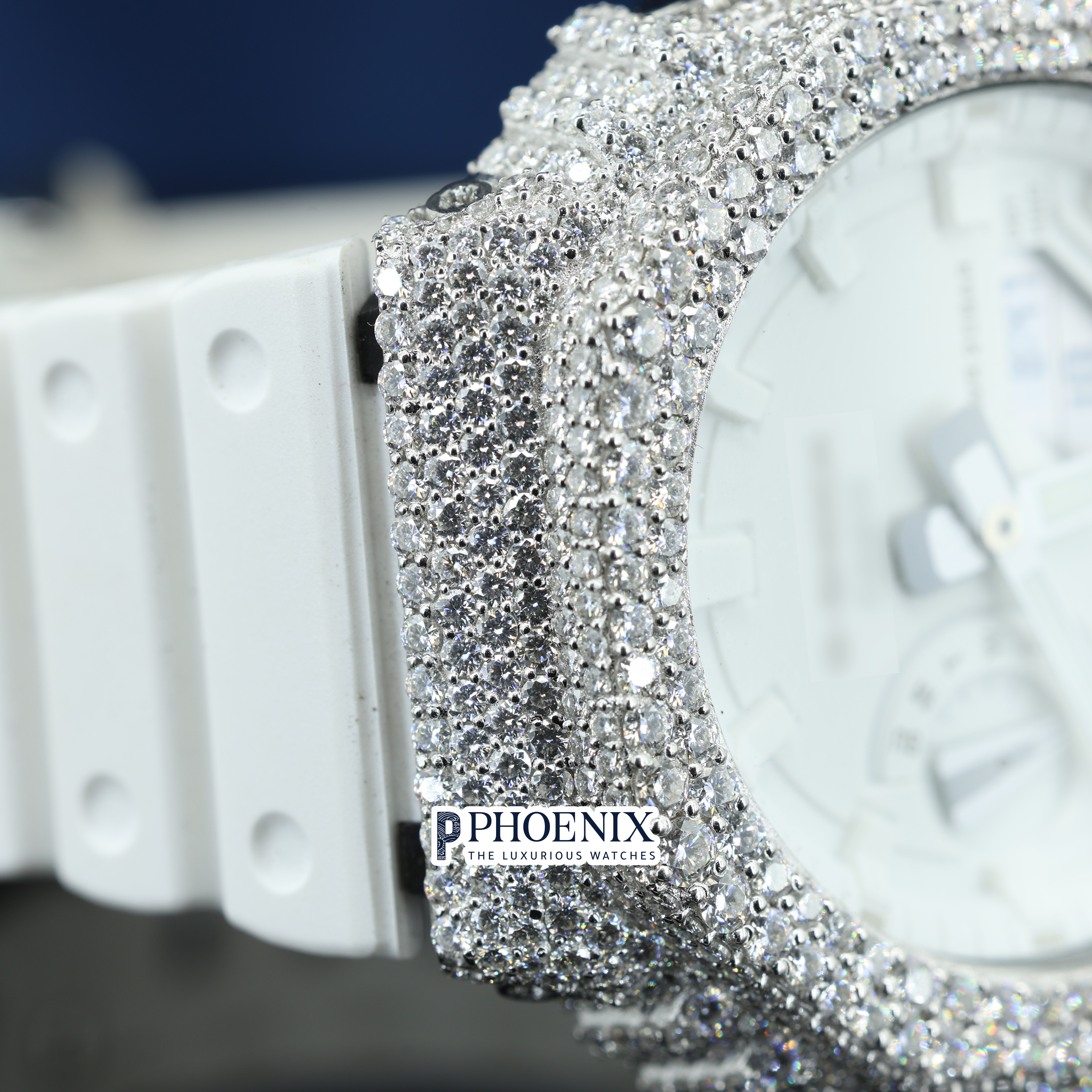 Gshock Sports Limited Edition Moissanite Diamond Digital Dial Full Iced Out Watch