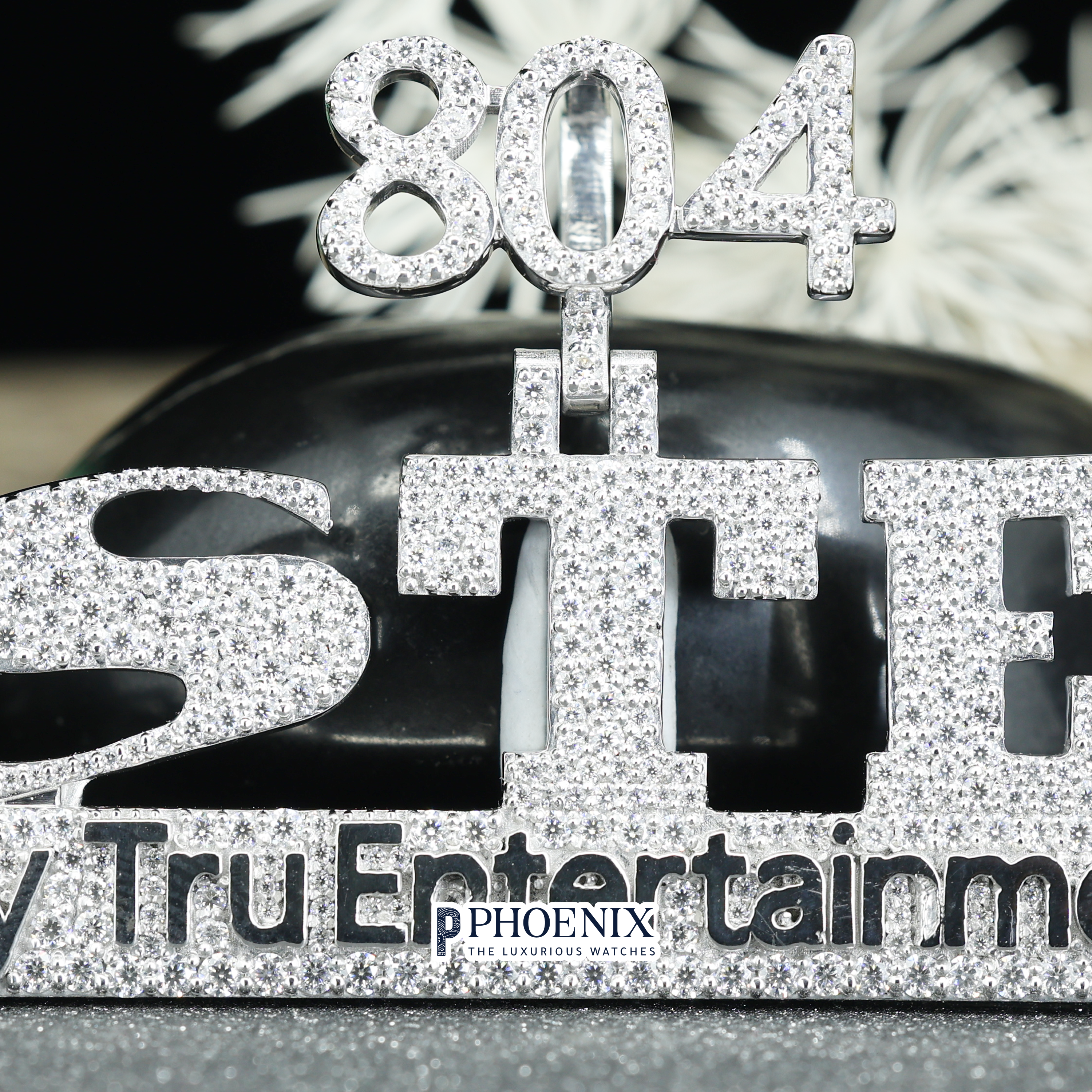 Custom VVS Personalized STE Name Pendant - Solid Sterling 925 Silver Bling Moissanite Diamonds