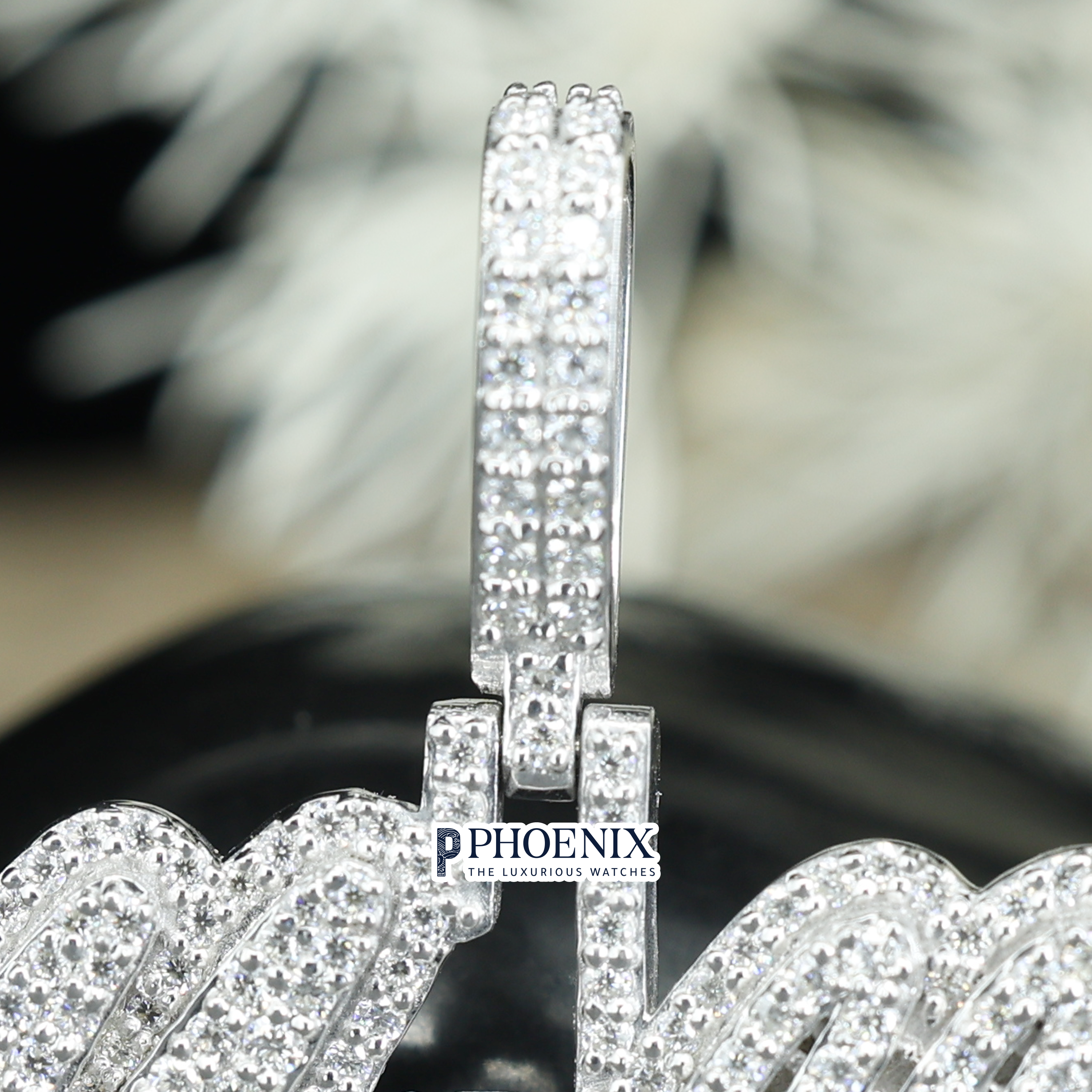 Bespoke VVS Moissanite Diamond Pendant - Iced Out Mally Lettering in Solid Sterling Silver