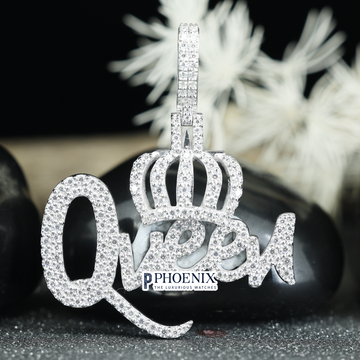 Bespoke Queen Moniker Diamond Pendant - VVS Iced Out Argentum Pendant
